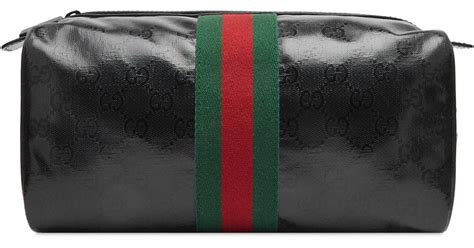 black gucci wash bag|Gucci toiletry bag men's.